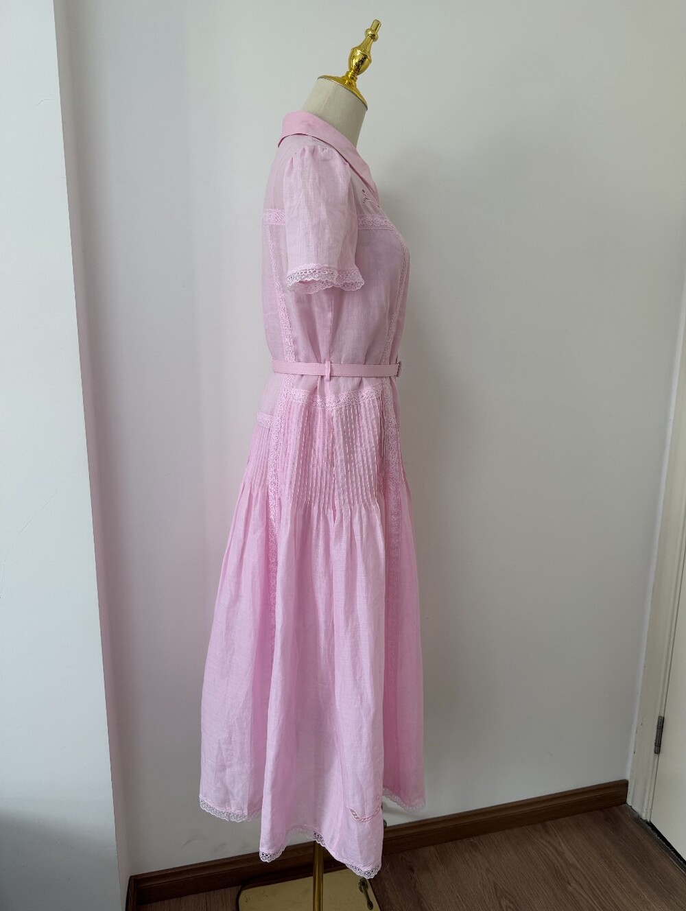 Self Portrait Pink Embroidered Midi Dress - Picture 11 of 16